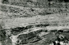 Deep trench outside the collegiate church (from the south), fragment of the profile