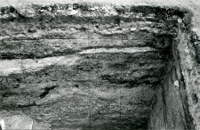 Deep trench outside the collegiate church (from the south), part of the profile