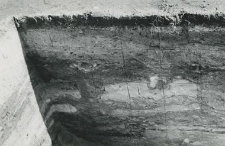 Deep trench outside the collegiate church (from the south), part of the profile