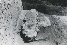 Deep trench outside the collegiate church (from the south), hearth no 2 from the north