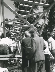 Mounting of the photo tower, field works