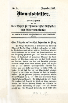 Monatsbl&auml;tter Jhrg. 21, H. 9 (1907)