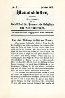 Monatsblätter Jhrg. 21, H. 7 (1907)