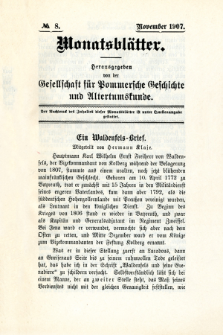 Monatsblätter Jhrg. 21, H. 8 (1907)