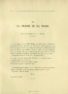 Sur la figure de la Terre ( Bull. astron., t. 6, 1889, p. 5-11)