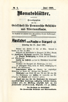 Monatsbl&auml;tter Jhrg. 22, H. 6 (1908)