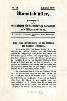 Monatsblätter Jhrg. 22, H. 12 (1908)