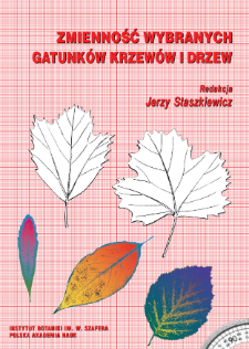 Zmienność liści jarząbu mącznego - Sorbus aria, jarząbu greckiego - S. graeca, jarząbu austriackiego - S. austriaca (Rosaceae) i form pośrednich