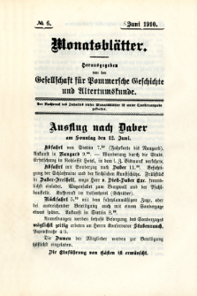 Monatsblätter Jhrg. 24, H. 6 (1910)