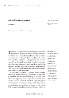 Latour i literaturoznawstwo