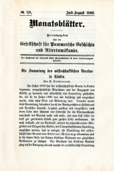 Monatsblätter Jhrg. 23, H. 7/8 (1909)
