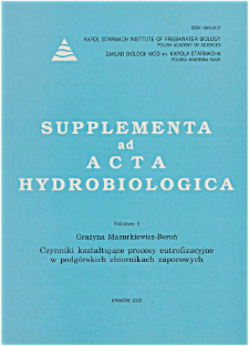Factors of eutrophication processes in sub-mountain dam reservoirs