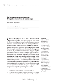 Od futurysty do mocarstwowca. Przypadek Stanisława Grędzińskiego