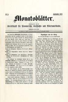 Monatsblätter Jhrg. 31, H. 9 (1917)