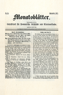 Monatsblätter Jhrg. 31, H. 12 (1917)