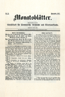 Monatsbl&auml;tter Jhrg. 31, H. 12 (1917)
