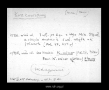 Krakowiany. Files of Tarczyn disitrict in the Middle Ages. Files of Historico-Geographical Dictionary of Masovia in the Middle Ages