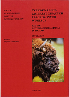Red list of threatened animals in Poland : Suplement