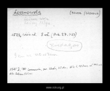 Lesznowola. Files of Tarczyn disitrict in the Middle Ages. Files of Historico-Geographical Dictionary of Masovia in the Middle Ages