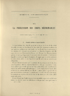 Sur la precession des corps déformables ( Bull. astron., t. 27, 1910, p. 321-356)