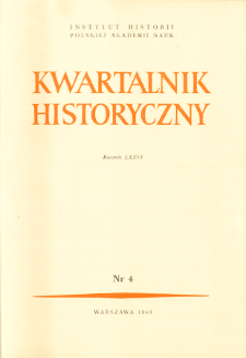 Kwartalnik Historyczny R. 76 nr 4 (1969), Title pages, Contents