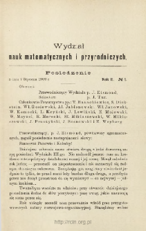 Sprawozdania z Posiedzeń Towarzystwa Naukowego Warszawskiego, Wydział III, Nauk Matematycznych i Przyrodniczych. Rocznik 2 (1909)