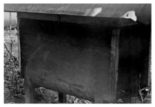 A wooden beehive