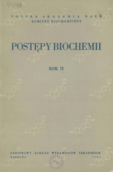 Postępy biochemii, Rok 2, 1954