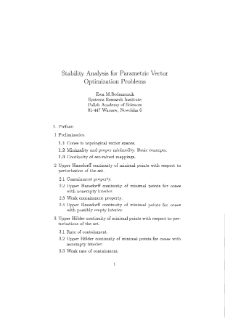 Stability analysis for parametric vector optimization problems * Well-posedness in vector optimization and continuity of solutions