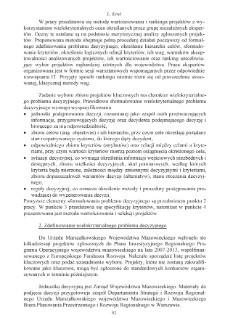 Wielokryterialna ocena i wyb&oacute;r projekt&oacute;w kluczowych aplikujących o środki UE