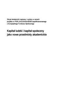 Kapitał ludzki * Zasada ortogonalności