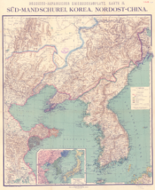Rusisch-Japanischer Kriegsschauplatz. Karte 2, Süd-Mandschurei, Korea, Nordost-China