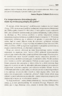 Czy temperaturowa determinacja płci stanie się ewolucyjną pułapką dla gad&oacute;w?