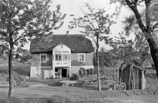 brick cottage covered with straw