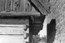roof setting in a log structure