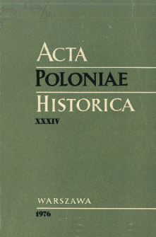 Acta Poloniae Historica. T. 34 (1976), Comptes rendus