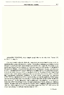 Zarys dziej&oacute;w parafii Gieczno do roku 1939, Andrzej Tomczak, Toruń 1997 : [recenzja]