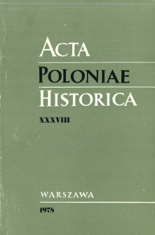 Acta Poloniae Historica. T. 38 (1978), Vie scientifique