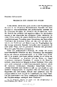 Friedrich der Gro&szlig;e und Polen