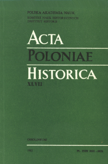 Acta Poloniae Historica. T. 47 (1983), N&eacute;crologie