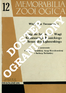 Listy do Antoniego Wagi Konstantego Branickiego i Benedykta Dybowskiego