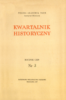 Kwartalnik Historyczny R. 64 nr 2 (1957), Title pages, Contents