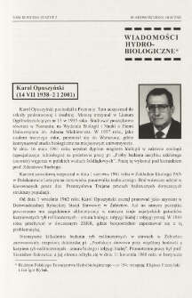 Karol Opuszyński (14 VII 1938-2 I 2001)