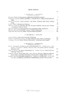 Pamiętnik Literacki, Z. 1 (2021), Spis treści