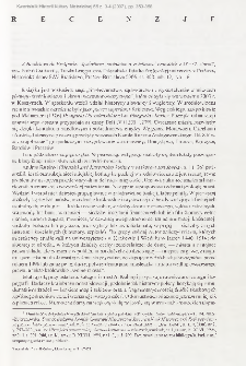 Z Bardejova do Pre&scaron;porku. Spoločnost', s&uacute;dnictvo a vzdelanost' v mest&aacute;ch v 13.-17 storoči, Enik&ouml; Csukovits, T&uuml;nde Lengyelov&aacute;, Pre&scaron;ov-Bratislava 2005 : [recenzja]