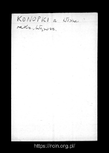 Konopki-Awissa. Files of Wizna district in the Middle Ages. Files of Historico-Geographical Dictionary of Masovia in the Middle Ages