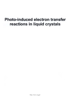 Photo-induced electron transfer reactions in liquid crystals