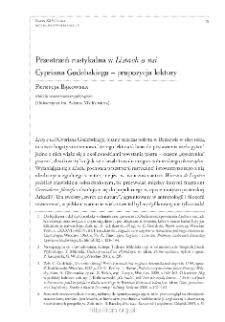 Przestrzeń rustykalna w &bdquo;Listach o wsi&rdquo; Cypriana Godebskiego &ndash; propozycja lektury
