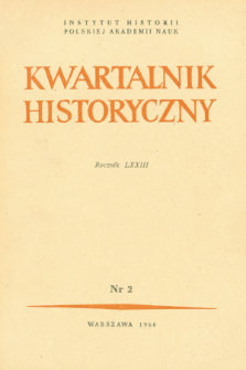 Kwartalnik Historyczny R. 73 nr 2 (1966), Recenzje