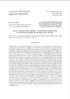 Sociolinguistic Dimension of Medical Communication in Teaching Polish as a Foreign Language